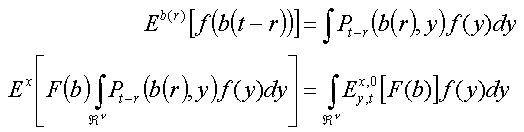 E^b(r)[f(b(t-r))]=int P_(t-r)(b(r),y)f(y)dy