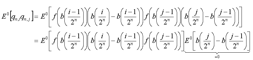 schrijf de q's uit en splits het gedeelte b(j/2^n)-b((j-1)/2^n) af